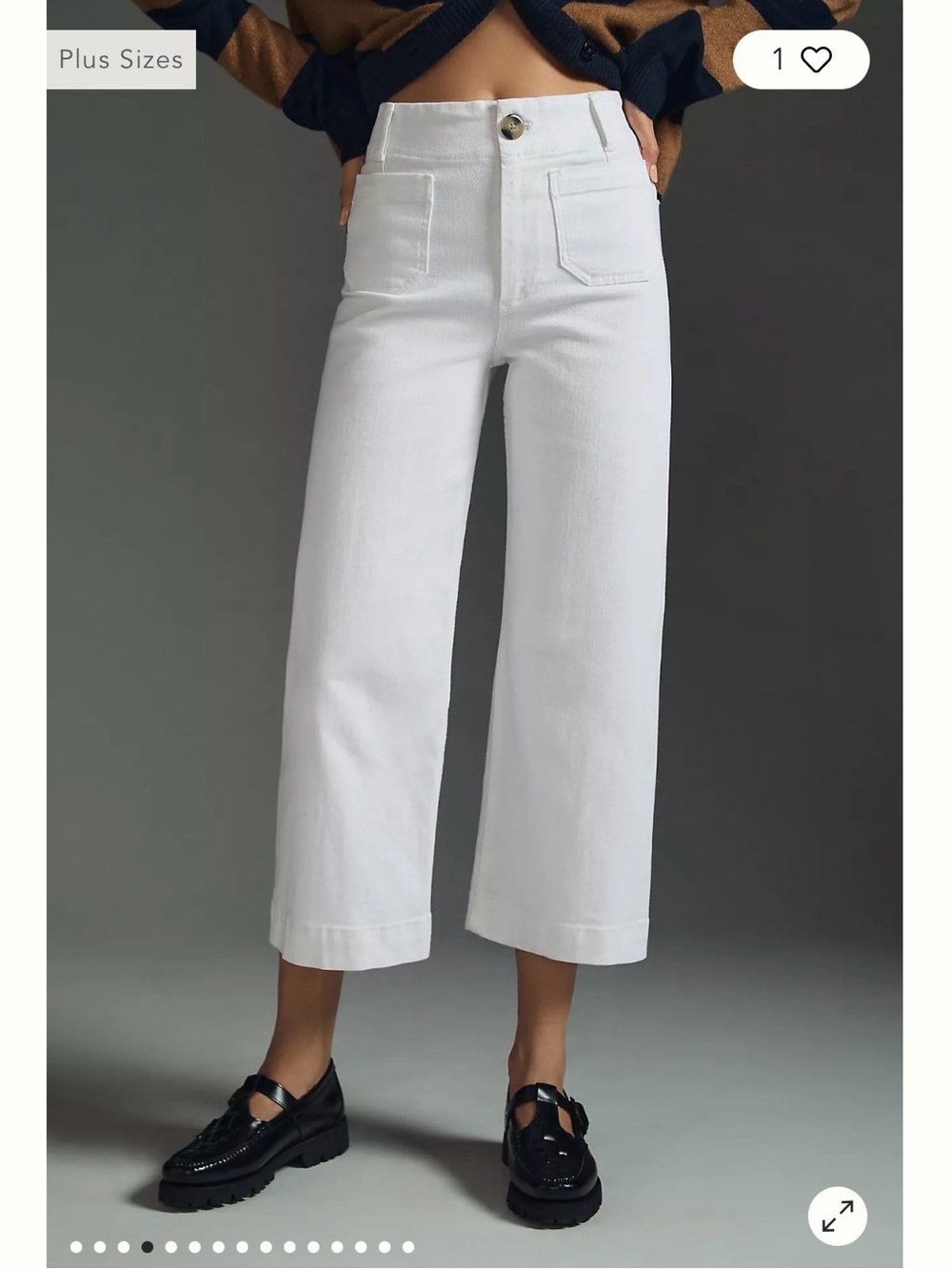 Pilcro by Anthropologie The Skipper Cropped Wide-Leg Jeans Size 25